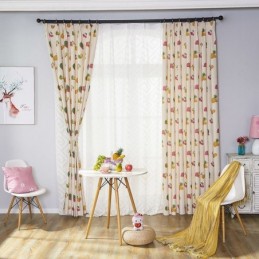 Rideaux Occultants Nordiques En Coton À Imprimé Fruits Pour Salon Et Chambre À Coucher