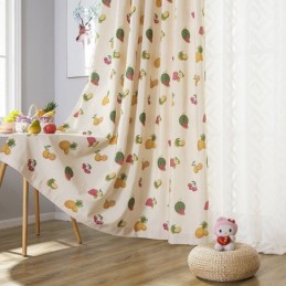 Rideaux Occultants Nordiques En Coton À Imprimé Fruits Pour Salon Et Chambre À Coucher