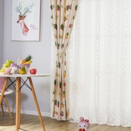 Rideaux Occultants Nordiques En Coton À Imprimé Fruits Pour Salon Et Chambre À Coucher
