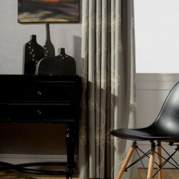 Rideau Occultant Sur Mesure Brodé Style Nordique Pour Salon Et Chambre À Coucher