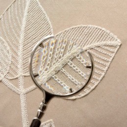 Rideau Occultant En Coton Et Lin, Sur Mesure, Brodé De Feuilles Nordiques, Pour Salon Et Chambre À Coucher
