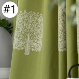 Rideau En Lin De Style Nordique Sur Mesure, Motif Arbre Brodé, Pour Salon Et Chambre À Coucher