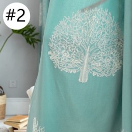 Rideau En Lin De Style Nordique Sur Mesure, Motif Arbre Brodé, Pour Salon Et Chambre À Coucher