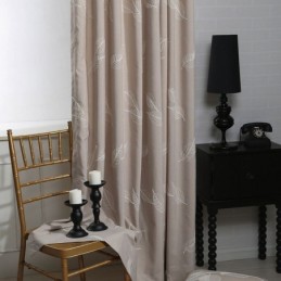 Rideau Occultant En Coton Sur Mesure, Motif Feuilles Nordiques Brodées, Pour Salon Et Chambre À Coucher