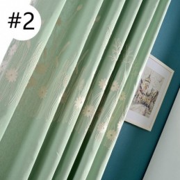 Rideau Occultant En Coton Sur Mesure, Motif Plantes Nordiques Brodées, Pour Salon Et Chambre À Coucher