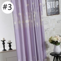 Rideau Occultant En Coton Sur Mesure, Motif Plantes Nordiques Brodées, Pour Salon Et Chambre À Coucher