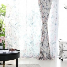 Rideau Occultant En Coton Sur Mesure, Imprimé Végétal De Style Nordique, Pour Salon Et Chambre À Coucher