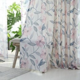 Rideau Occultant En Coton Sur Mesure, Imprimé Végétal De Style Nordique, Pour Salon Et Chambre À Coucher