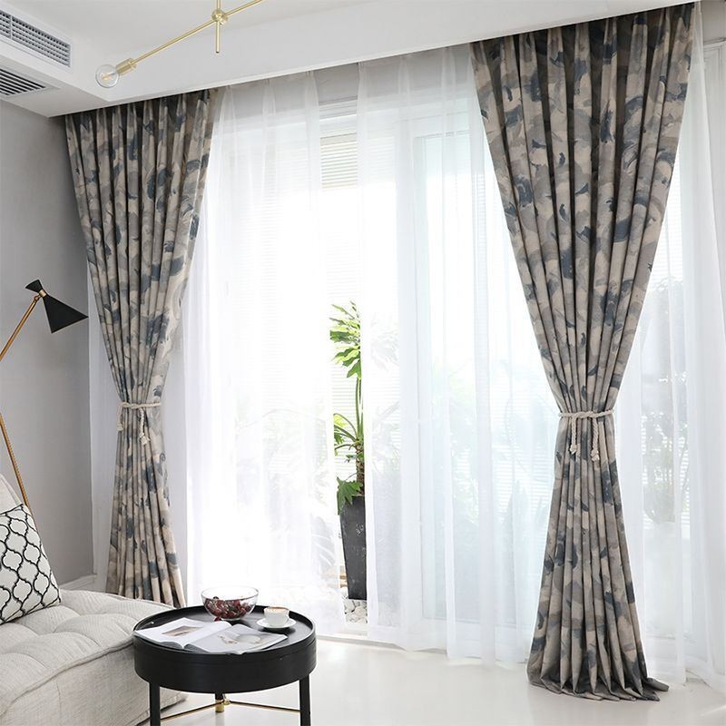 Rideaux Occultants En Coton Et Lin À Imprimé Nordique Pour Salon Et Chambre À Coucher