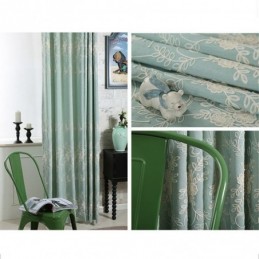 Rideau Brodé De Plantes Nordiques, Rideau Sur Mesure En Lin Pour Salon Et Chambre À Coucher