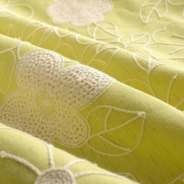 Rideau Occultant Nordique En Coton Et Lin, Sur Mesure, Broderie Florale, Pour Salon Et Chambre À Coucher