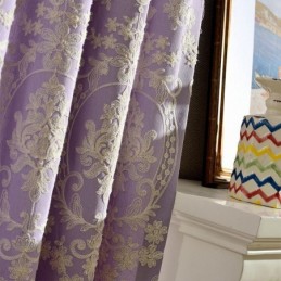 Rideau Occultant En Coton Européen Sur Mesure, Brodé De Fleurs