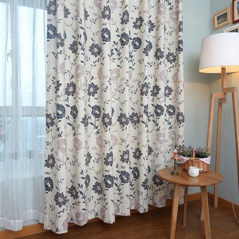 Rideaux Occultants En Coton Nordique Imprimés Floraux Pour Fenêtre De Salon Et Chambre À Coucher