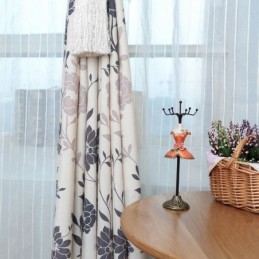 Rideaux Occultants En Coton Nordique Imprimés Floraux Pour Fenêtre De Salon Et Chambre À Coucher