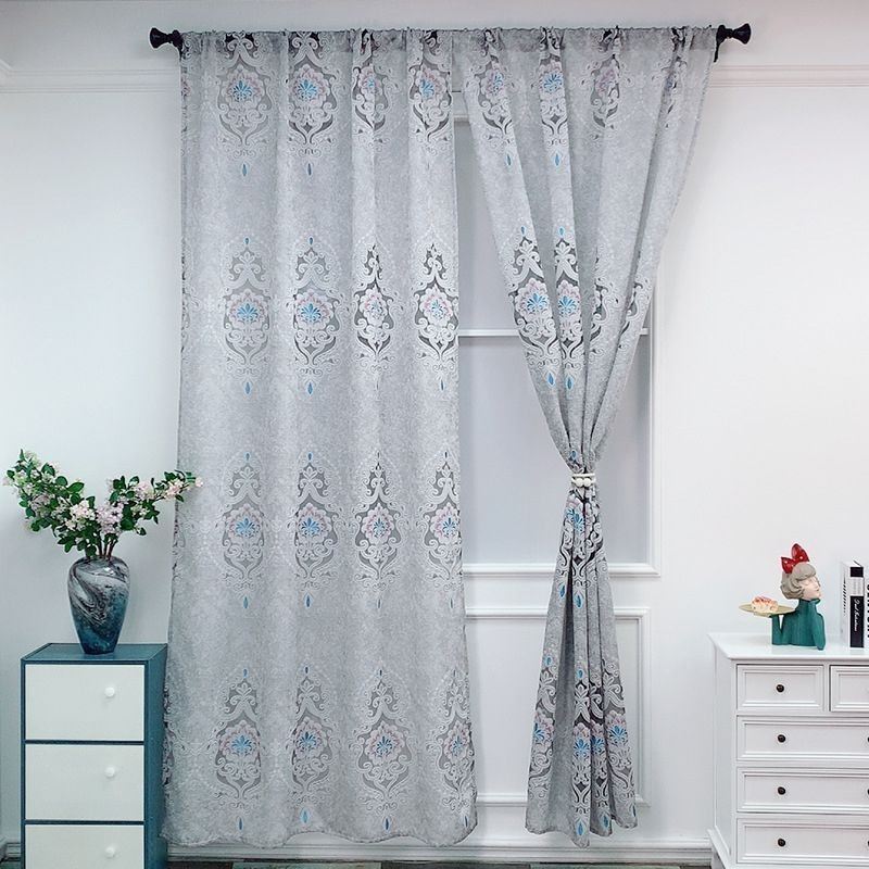 Rideau Occultant Brodé Sur Mesure, Style Européen, Motif Floral, Pour Salon