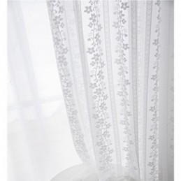 Rideau Transparent En Voile À Fleurs En Dentelle Française, Panneau De Rideau Sur Mesure Pour Balcon, Salon, Un