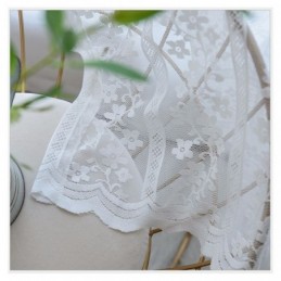 Rideau Transparent En Voile À Fleurs En Dentelle Française, Panneau De Rideau Sur Mesure Pour Balcon, Salon, Un