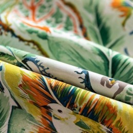 Rideau Sur Mesure Rideau Feuilles Peintes À L'Huile Rideaux Occultants Imprimés Américains