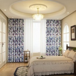 Rideau Sur Mesure Rideau Imprimé Floral Rideaux Semi-Occultants Américains