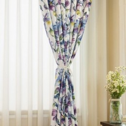 Rideau Sur Mesure Rideau Imprimé Floral Rideaux Semi-Occultants Américains