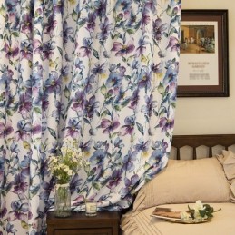 Rideau Sur Mesure Rideau Imprimé Floral Rideaux Semi-Occultants Américains