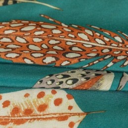Rideau En Polycoton Sur Mesure, Rideau Semi-Occultant Américain Imprimé Plumes