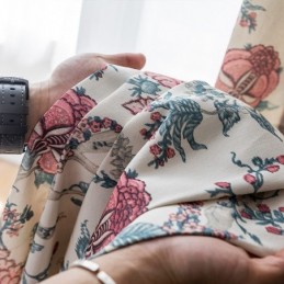 Rideau En Polycoton Sur Mesure, Rideau Occultant À Imprimé Floral Américain