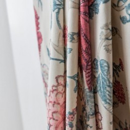 Rideau En Polycoton Sur Mesure, Rideau Occultant À Imprimé Floral Américain