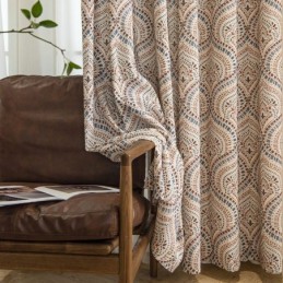 Rideaux Occultants En Polycoton Imprimés, Motif Vintage Américain