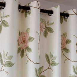 Rideau Pivoine Rose Sur Mesure, Tissu Imprimé Simple Et Rural Pour Chambre À Coucher Et Salon