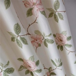 Rideau Pivoine Rose Sur Mesure, Tissu Imprimé Simple Et Rural Pour Chambre À Coucher Et Salon