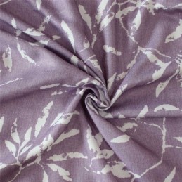 Rideau Violet À Feuilles Blanches Sur Mesure, Style Nordique, Simple, Semi-Occultant, Pour Salon, Chambre À Coucher, Tissu Pour Enfants