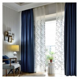 Rideau Nordique Moderne De Couleur Unie, Rideau Sur Mesure En Soie Noire, Rideaux Occultants En Coton Et Lin