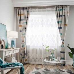 Rideau Simple De Dessin Animé Sur Mesure, Tissu Imprimé Oie Sauvage Mignon Pour Chambre D'Enfant