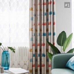 Rideau Simple De Dessin Animé Sur Mesure, Tissu Imprimé Oie Sauvage Mignon Pour Chambre D'Enfant