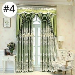 Rideaux Occultants De Style Européen En Tissu Brodé Floral Et Transparent Intégrés