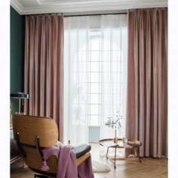 Rideau Occultant Max Sur Mesure, Imitation Velours, Couleur Unie, Pour Chambre À Coucher