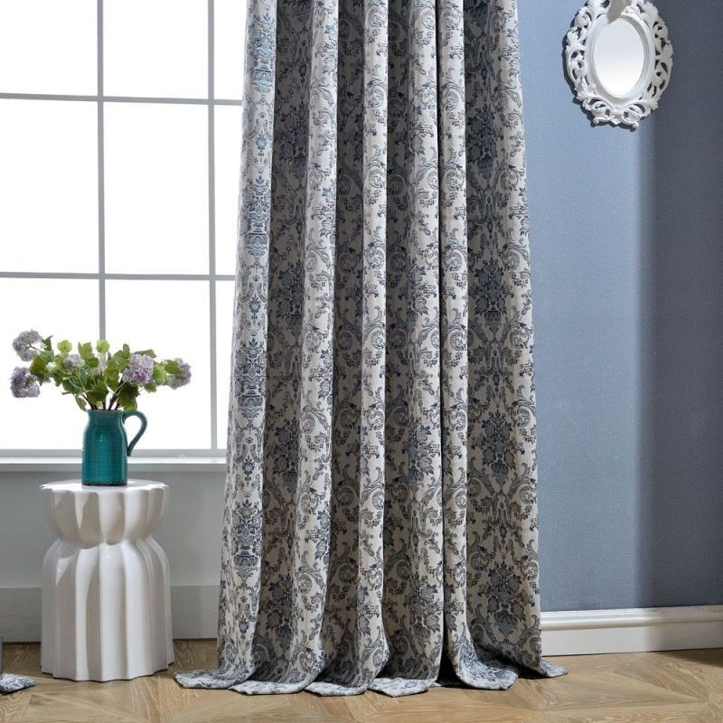 Rideau Rétro Sur Mesure, Broderie Européenne, Pour Chambre À Coucher