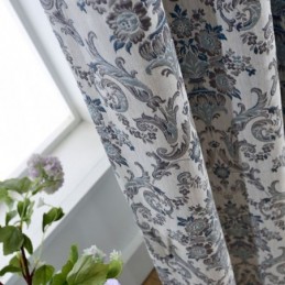 Rideau Rétro Sur Mesure, Broderie Européenne, Pour Chambre À Coucher