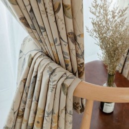Rideau Occultant Nordique En Lin Sur Mesure, Imprimé Végétal, Pour Salon Et Chambre À Coucher