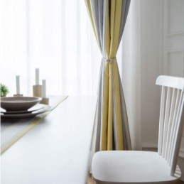 Rideau Jacquard Moderne Nordique Sur Mesure, Rayures Contrastées, Tissu Pour Salon, Chambre À Coucher, Bureau