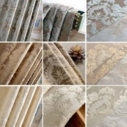 Rideau Occultant Européen Max Sur Mesure, Rideau De Luxe En Jacquard Damas Pour Chambre À Coucher