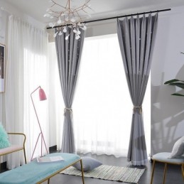 Rideau Créatif Moderne Sur Mesure, Rideau Solide Creux En Forme D'Étoile