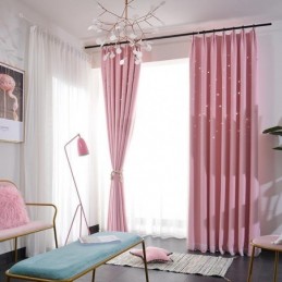 Rideau Créatif Moderne Sur Mesure, Rideau Solide Creux En Forme D'Étoile