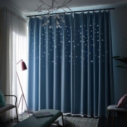 Rideau Créatif Moderne Sur Mesure, Rideau Solide Creux En Forme D'Étoile
