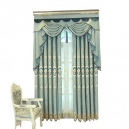 Rideau Brodé En Chenille Sur Mesure, Style Européen, Motif Floral, Pour Salon Et Chambre À Coucher