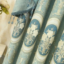 Rideau Brodé En Chenille Sur Mesure, Style Européen, Motif Floral, Pour Salon Et Chambre À Coucher