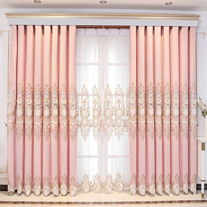 Rideau Occultant En Chenille Sur Mesure, Style Européen, Broderie Florale, Pour Salon Et Chambre À Coucher
