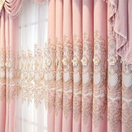 Rideau Occultant En Chenille Sur Mesure, Style Européen, Broderie Florale, Pour Salon Et Chambre À Coucher