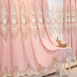 Rideau Occultant En Chenille Sur Mesure, Style Européen, Broderie Florale, Pour Salon Et Chambre À Coucher